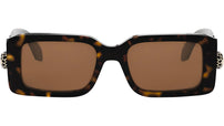 Serpenti Forever Havana Rectangular Sunglasses