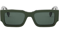 Fendi Diagonal Green Square Sunglasses