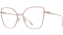Baguette Rose Gold Geometric Eyeglasses