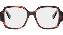 DiorGlowO S3I Red Havana Geometric Eyeglasses