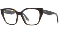 Fendi Way Havana Rectangular Eyeglasses