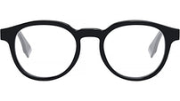 Fendi Essential Black Round Eyeglasses