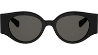 Triomphe Stamp Black Round Sunglasses