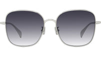 Boke Flower Silver Square Sunglasses