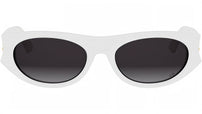 DiorGlow B2I White Oval Sunglasses