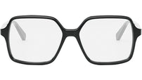 CELINE Thin Shiny Black Geometric Eyeglasses