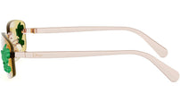 Dior Clover S1U Rose Gold Rectangular Sunglasses