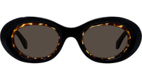 Anagram Black Oval Sunglasses