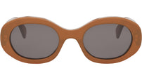 Triomphe Brown Oval Sunglasses