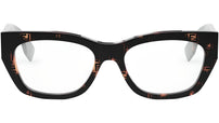 Baguette Havana Rectangular Eyeglasses