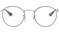 Round Metal Optics RB3447V silver on top blue