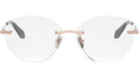 Serpenti Rose Gold Geometric Eyeglasses