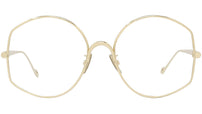 Slim Gold Round Eyeglasses
