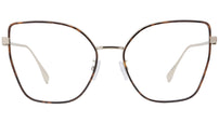 Baguette Gold Geometric Eyeglasses