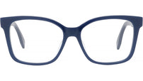 Lettering Blue Square Eyeglasses