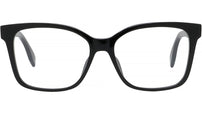 Lettering Black Square Eyeglasses