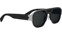 Aluminium Black Pilot Sunglasses