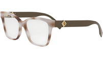 FF Diamonds Havana Square Eyeglasses