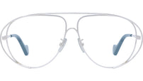 Metal Silver Pilot Eyeglasses