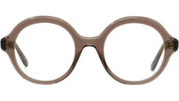 Slim Brown Round Eyeglasses