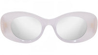 Anagram White Oval Sunglasses