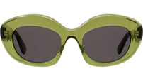 Curvy Green Cat Eye Sunglasses