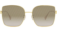 Baguette Gold Square Sunglasses