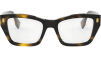 Fendi Roma Havana Rectangular Eyeglasses