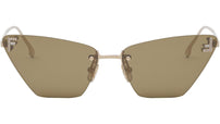 Fendi First Crystal Rose Gold Cat Eye Sunglasses
