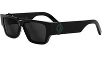 CD Diamond 5I Shiny Black Squared Sunglasses