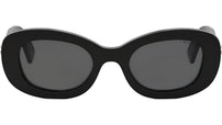 B.zero1 Shiny Black Oval Sunglasses