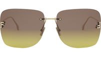 Fendi First Crystal Endura Gold Geometric Sunglasses