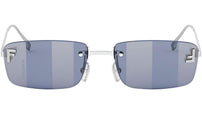 Fendi First Crystal Silver Square Sunglasses