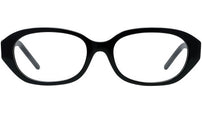 4G Liquid Black Oval Eyeglasses