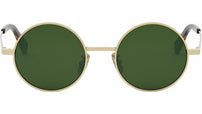 Metal Gold Round Sunglasses