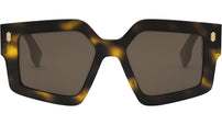 Fendi Roma Havana Geometric Sunglasses