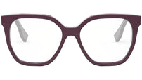 Lettering Red Geometric Eyeglasses