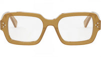 CELINE 3 Dots Brown Square Eyeglasses