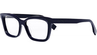 Lettering Blue Rectangular Eyeglasses