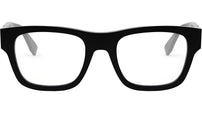 Fendi Diagonal Black Rectangular Eyeglasses