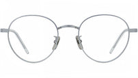 Titanium Matte Silver Geometric Eyeglasses