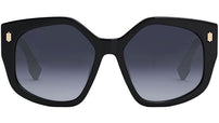 Fendi Bold Black Square Sunglasses