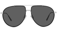 DiorBlackSuit AU Silver Pilot Sunglasses