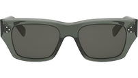 3 Dots HD Green Geometric Sunglasses