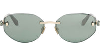 Serpenti Forever Shiny Gold Oval Sunglasses