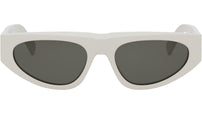 Monochroms White Geometric Sunglasses