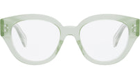 3 Dots Green Round Eyeglasses