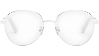 Mini CD O R3U Silver Round Eyeglasses