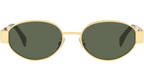 Metal Triomphe Gold Oval Sunglasses