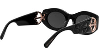 Calla Black Oval Sunglasses